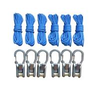 ANQKYO Set di 6 Cinghie a cricchetto for Corda Retrattile, Strumento for stringere la da Campeggio Senza Nodi con Blocco a camma, Clip tenditore for puleggia in Paracord