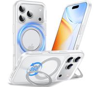 Anqrp 360° Custodia Integrata per iPhone 17 PRO Max on Supporto Magnetico Girevole, Compatibile con MagSafe, Custodia Antiurto Opaca di Livello Militare, 6,9 Pollici, Viola Scuro