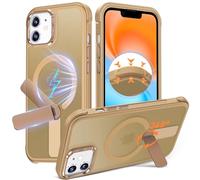Anqrp Custodia magnetica girevole a 360° per iPhone 12/12 Pro con cavalletto invisibile regolabile, compatibile con Mag-Safe, protezione contro le cadute di grado Mil, custodia opaca traslucida per