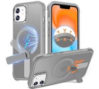 Anqrp Custodia magnetica girevole a 360° per iPhone 12/12 Pro con cavalletto invisibile regolabile, compatibile con Mag-Safe, protezione contro le cadute di grado Mil, custodia opaca traslucida per