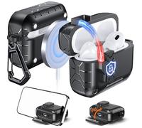 Anqrp MagArmor - Custodia ad apertura automatica per AirPods Pro 2a/1a generazione con magneti integrati, apertura automatica con una sola pressione, compatibile con ricarica Mag-Safe, protezione