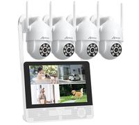 ANRAN KIT WIRELESS VIDEOSORVEGLIANZA 8CH NVR FULL HD 4TELECAMERE+HARD DISK 1/2TB