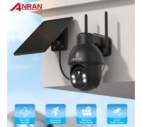 ANRAN Telecamera a batteria solare Telecamera di sicurezza WIFI esterna da 5 MP Protezione domestica PIR Rilevamento umano Visione notturna a colori Audio bidirezionale