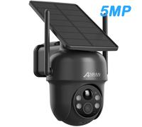 ANRAN Telecamera di sicurezza Solare alimentata a Batteria Esterno Wireless PTZ