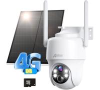 ANRAN TELECAMERA IP SOLARE 4G SIM WIFI HD VIDEOSORVEGLIANZA MOTORIZZATA 3MP IP66