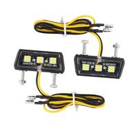 Anrbb 2 luci per targa a LED per moto, 12 V, luce posteriore bianca con 3 LED SMD super luminosi, mini design impermeabile, resistente agli urti, per moto, targa, universale per scooter, quad