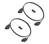 Anrbb 2 pezzi di prolunga ARGB 3 pin 5 V - Adattatore spina RGB indirizzabile per scheda madre e ventola LED, cavo di sincronizzazione per illuminazione ARGB, cavo di estensione argb, connettore RGB