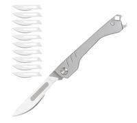 Anrbb Coltellino Tascabile EDC Con 10 Lama Sostituibile #24, Coltello Pieghevole per Caccia all'aperto, Campeggio, Pesca