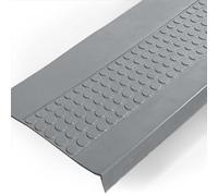 ANRO - Tappetini per gradini in gomma con alette per esterni e interni, antiscivolo, per scale, dimensioni 75 x 30 x 4 cm, colore grigio