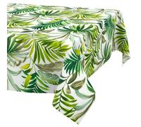 ANRO Tovaglia antimacchia Palme 180x140 cm impermeabile | lavabile a 30 °C - ideale per giardino, terrazza e sala da pranzo