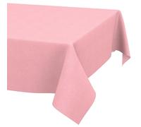 ANRO Tovaglia antimacchia Rosa effetto lino 280x140 cm misto cotone | lavabile a 30 °C - ideale per giardino, terrazza e sala da pranzo