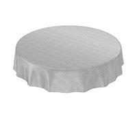 ANRO – Tovaglia cerata effetto lino, 140 cm, Grigio