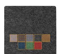 ANRO - Zerbino Poet, lavabile, impermeabile e robusto per ingresso, porta di casa, corridoio, cucina, camera da letto, 80 x 120 cm, colore: nero