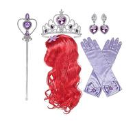 ANROI Verwandeln Sie Sich Eine Meerjungfrau mit ungica Guanti e Orecchini - Accessori per Feste di Principesse