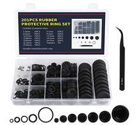 Anruyi 201 PCS Gomma Assortimento Kit Gomma Passacavi Assortimento Guarnizione in Gomma per Cavi Set di Guarnizioni per Cavi Elettrici Auto Anello di Tenuta Cablaggio Guarnizione, Diverse Misure