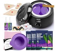 ANRUZ Kit di cera digitale per depilazione premium, kit scaldacera con 70 pezzi, vasetto di cera per ceretta professionale, macchina per la cera a casa per ceretta completa