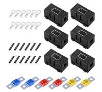 ANS Portafusibili per Auto: 6 Pezzi Portafusibili 12v per Fusibili Auto con Bolt-on Fusibile da 40A 50A 60A Adatto per Camion Veicoli da Cantiere Camper