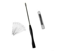 Ansa Inoculo Acciaio + 50 Anelli Nichel-Cromo per Agar | 1 nera ergonomica, 50 loop sostituibili, sterilità garantita, micologia, trasferimento rapido