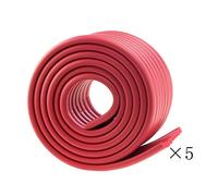 AnSafe Protezione dei Bordi, Tipo W. I Bambini Prevengono I Dossi Bordo Striscia Morbida Sicurezza Ambientale (2 M × 5, 5 Colori Opzionali) (Color : Red)