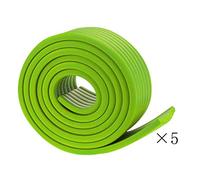 AnSafe Protezione dei Bordi, Tipo W. I Bambini Prevengono I Dossi Bordo Striscia Morbida Sicurezza Ambientale (2 M × 5, 5 Colori Opzionali) (Color : Green)