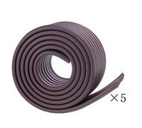 AnSafe Protezione dei Bordi, Tipo W. I Bambini Prevengono I Dossi Bordo Striscia Morbida Sicurezza Ambientale (2 M × 5, 5 Colori Opzionali) (Color : Brown)