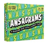 Ansagrams: un quiz a fuoco rapido con un tocco di parole - Gioco per feste | 100 carte, 500 domande; quiz + anagram race; basta aggiungere penna e carta; 3+ giocatori, 12+; ~20 minuti di gioco; gioco