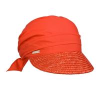Seeberger Ansali Visiera in Paglia Donna - Bandana cap Sciarpa con Visiera, Estate Primavera/Estate - Taglia Unica Arancia