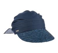 Ansali Visiera in Paglia by Seeberger blu scuro One Size