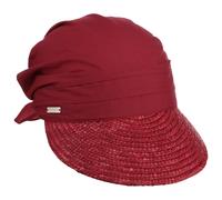 Ansali Visiera in Paglia by Seeberger rosso scuro One Size