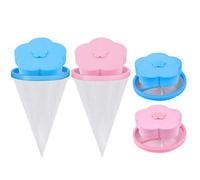 Ansblue Washing Machine Floating Lint Mesh Bag,Washer Lint Catcher,Hair Filter Net Pouch,Washer Hair Catcher,Reusable Portable - 2PCS / Blue & Pink