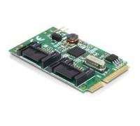 Anschlsse 1 x Mini PCIe male 2 x SATA 6 Gb/s 7 Pin Stecker 1 x Pfostenstecker fr PWR LEDs zur Anzeige der Festplatten Chipsatz