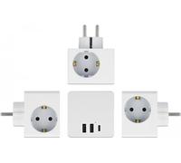 Anschlsse Eingang 1 x Stecker CEE 7/7 - Ausgang 3 x Steckdose CEE 7/3 mit Kindersicherung 2 x USB Typ-A Buchse 1 x USB Type-C B