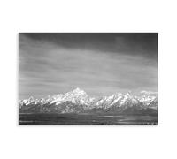 Ansel Adams Grand Teton National Park From Signal Mountain, poster su tela per camera da letto, decorazione per ufficio, stanza, regalo, senza cornice, 60 x 90 cm