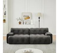 Anself Divano 2 Posti Chenille, 224x66 cm, Braccioli Larghi | Chenille, angolari arrotondati, imbottitura a bottoni, elastica, montaggio,