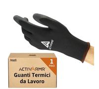 Ansell Activarmr 97-631 Guanti da Lavoro Invernali, Resistenza Termica a Basse Temperature e all'Aperto, Guanti di Protezione dal Freddo, Guanti da Uomo E da Donna, Guanti Neri, Taglia M (1 Paio)