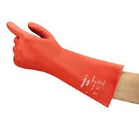 Ansell AlphaTec 15-554 Guanto in Alcol di Polivinile, Protezione Contro le Sostanze Chimiche e Liquide, Rosso, Taglia 10 (1 Paio)