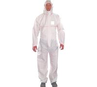 Ansell AlphaTec 1500 PLUS Modello 111, Tuta Integrale con Cappuccio, Protezione Tipo 5, Usi Domestici e Professionali, Tuta Monouso Idrorepellente e Ignifuga, Uomo Donna, Bianca, Taglia S (1 Unità)