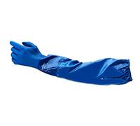 Ansell AlphaTec 23-201 Guanti da Lavoro in PVC, Contatto Alimentare, Destrezza e Flessibilità alle Basse Temperature, Finitura Ruvida per Presa Migliore, Donna e Uomo, Blu, Taglia S (6 Paia)