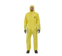Ansell AlphaTec 2300 Model 132 Tuta Chimica Gialla Monouso Tuta integrale impermeabile con cappuccio, uomo e donna. Per uso professionale e industriale, pittori e meccanici