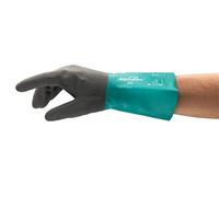 Ansell AlphaTec 58-270 Guanti in Nitrile Resistenza Chimiche, di Lunga Durata e Resistenti alle Abrasioni, Verdi, Taglia 9 (12 Paia)