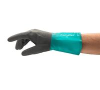Ansell AlphaTec 58-530B Guanti Chimici da Lavoro, Combinazione Ineguagliabile Resistenza Sostanze Chimiche, Presa Sicura e Fodera Interna Confortevole, Donna e Uomo, Verde, Taglia 2XL (6 Paia)