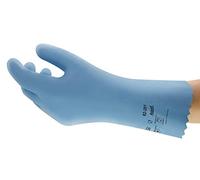 Ansell AlphaTec 62-201 Guanto da Lavoro in Lattice, Protezione Contro le Sostanze Chimiche e Liquide, Blu, Taglia 2XL (12 Paia)
