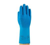 Ansell AlphaTec 62-401 Guanto in lattice, Protezione Contro le Sostanze Chimiche e Liquide, Blu, Taglia 8 (6 Paia)