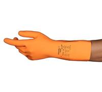 Ansell AlphaTec 87-208 Guanti di sicurezza da lavoro, Protezione meccanica, taglia 11 (2XL), Arancione (12 Paia)