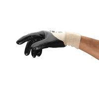 Ansell Edge 48-501 Guanti di sicurezza da lavoro, Protezione meccanica, taglia 10 (XL), Nero (12 Paia)