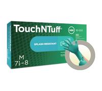 Ansell TouchNTuff 69-318, Guantes Desechables de Nitrilo, Verde, Talla S, 100 Guantes