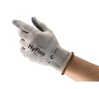Ansell HyFlex 11-100 Guanti da Lavoro Multiuso con Tecnologia Antimicrobica Ionic, Disegno Leggero e Traspirante, Compatibilità Touchscreen, Lavabili, Taglia 2XL (12 Paia)