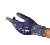Ansell HyFlex 11-561 Guanti Antitaglio Ultrasottili, Rivestimento in Nitrile Traspirante, Guanti da Lavoro Professionali Alta Protezione, Donna e Uomo, Lavabili, Nero, Taglia L (1 Paio)