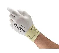 Ansell HyFlex 11-605 Guanti da Lavoro Multiuso in Nylon, Guanti Antinfortunistici Sottili, Protezione Traspiranti e Resistenti, Meccanico e Officina, Donna e Uomo, Bianco, Taglia L (12 Paia)
