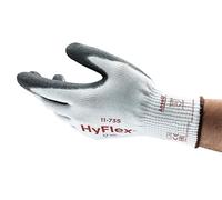 Ansell HyFlex 11-735 Guanti da Lavoro Resistente al Taglio, Guanto Meccanico, Resistente all'Abrasione, Presa Migliorata, Grigio/Nero, Taglia M (12 Paia)